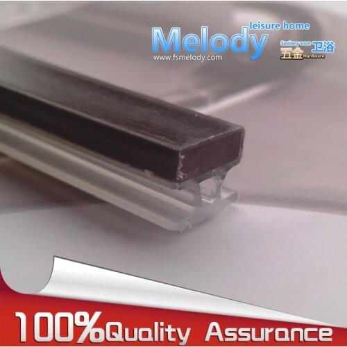 308E-7 Shower room sliding door 2.2 m length Penetration type Magnetic Rubber Stripe seals fitting replacement(7*9)