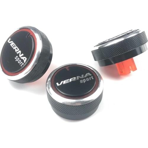 For Hyundai Verna Car AC Knob Switch Knob Aluminum Alloy Air Conditioning Heat Control Aluminum Alloy Interior Car Styling