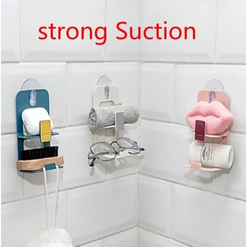 Strong Suction Cup Sink Drain Rack Sponge Storage Organizer Kitchen Sink Soap Rack Drainer Rack Self Adhesive Sink Sponges Rack