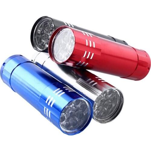 1pc Nail Dryer Mini 9 LED Lights Flashlight UV Lamp Portable Nail Gel Mask Fast Drying Beauty Manicure Tool