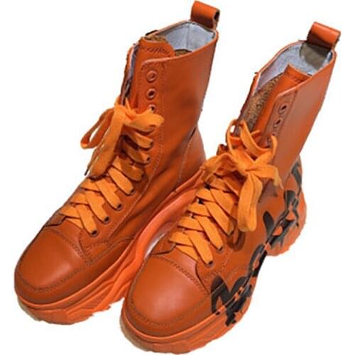 Boots Women Genuine Cowhide Leather And Light Rubber Sole Luxury Quality Fashion Independent Designed Shoes Comfortable