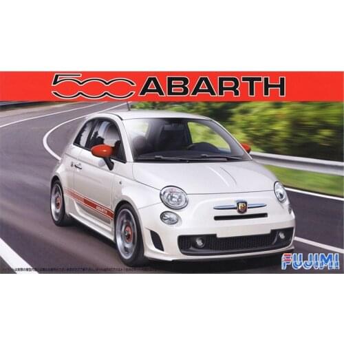1/24 Fujimi Plastic Assembled Car Model Toy Fiat 500 Abarth Static Model DIY Assembled Model Kit #12372