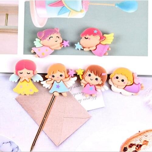 15Pcs/Lot Mix Angel girl style Resin Embellishments DIY Craft Supplies Hair Accessories Phone Shell Patch Arts Materials