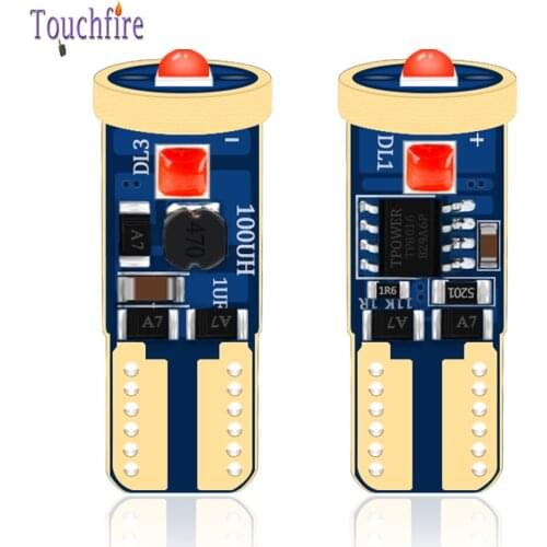 2PCS 3030 SMD 3LED T10 W5W 194 LED Car Bulb Clearance Lights Reading Lamp Auto Vehicle Dome Door Bulb Accessories Pure White 12V