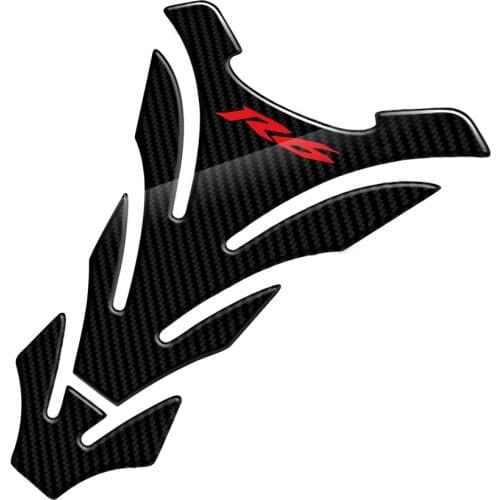 3D Carbon Look Motorcycle Tank Pad Protector Stickers Case for Yamaha YZF-R6 R6 Tank Decals