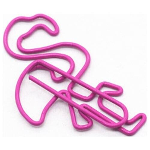 Yiwi 50pcs Flamingo Bookmarks for Kids Cartoon Mini Figures Book Mark Paper Clips for School Teacher Office Supply Party Gift