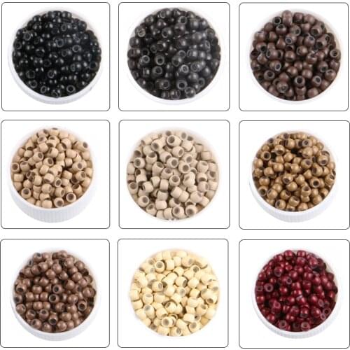 5000pcs /lot 2.9x1.6x2.0mm Silicone nano ring/Copper micro nano bead with silicone line 7 Color options for nano tip hair