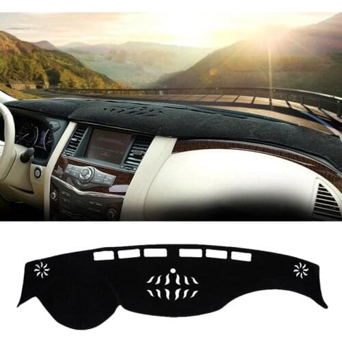 For Nissan Patrol Y62 Armada 2010-2016 2017 2018 2019 2020 LHD Car Dashboard Cover Avoid light Pads Sun Shade Mats Accessories
