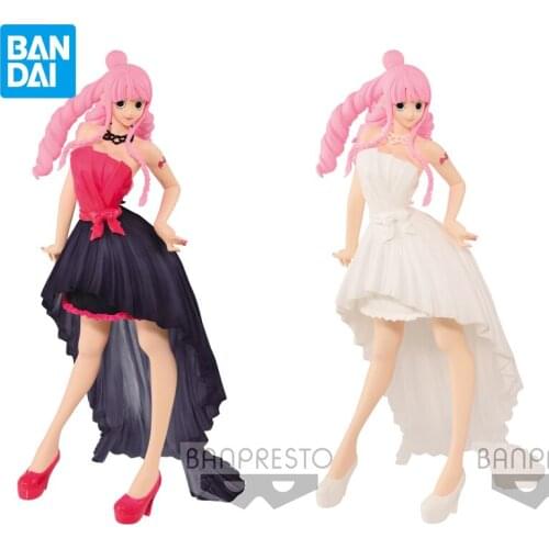 Bandai One Piece Figure Perona Anime Model Gift Anime Character New 25cm PVC Wedding Dress Doll Statue Collect Toy for Kids