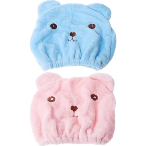 Bath Towel Hair Dry Hat Shower Cap Strong Absorbing Drying Long - Velvet Ultra -Soft Dry Hair Cap Towel Bathroom Shower Caps