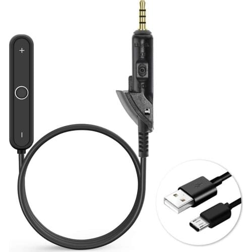 Bluetooth 5.0 Stereo Audio Adapter Wireless Handsfree Receiver For Bose Quiet Comfort QuietComfort QC 15 2 QC15 QC2 Headphones