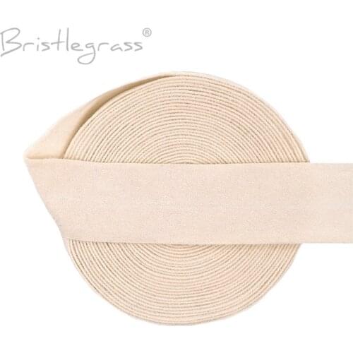 BRISTLEGRASS 100 Yard by Roll 3/4" 20mm Solid Matte FOE Fold Over Elastics Spandex Band Hair Tie Headband Tutu Dress Sewing Trim