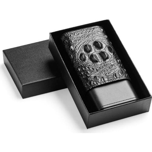 2019New arrival cigar case portable humidor box travel leather cigar case CF-0406