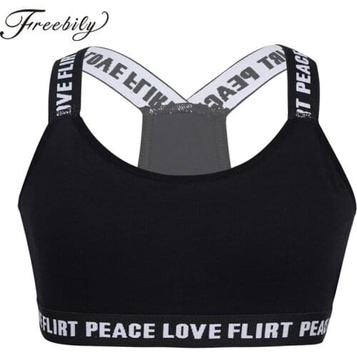 Kids Girls Children Ballet Class Bra Tops Crop Top for Ballet Dance Stage Performance Dancewear Clothes Child Workout Clothes