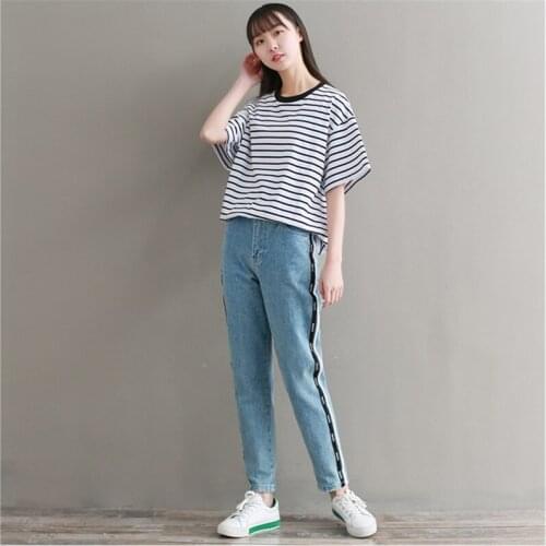 Staright Jeans Women Stretch High Waist Fashion Denim Boyfriend Jeans Female