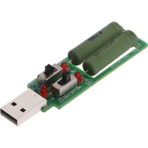USB Resistor Electronic Load w/Switch Adjustable 3 Current 5V Resistance Tester