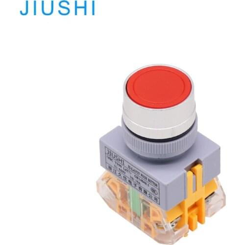 JIUSHI LAY37-11BNZS latching pushbutton Y090 switch flat head 22mm NO NC