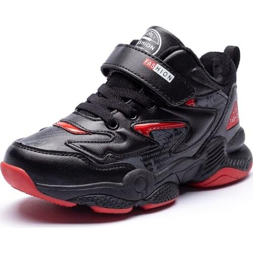 Fashion Casual Shoes Soft Brand Trainer Pink Black Spring New Kids Pu Leather Shoes Baby Girl Sport Sneakers Children Shoes Boys