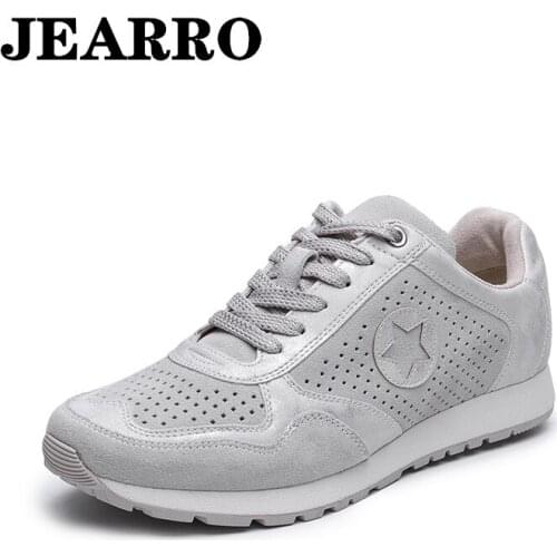JEARRO Women Sneakers Casual Lace-up Shoes Female Flat Running Shoes Sneakers Ladies Shoes