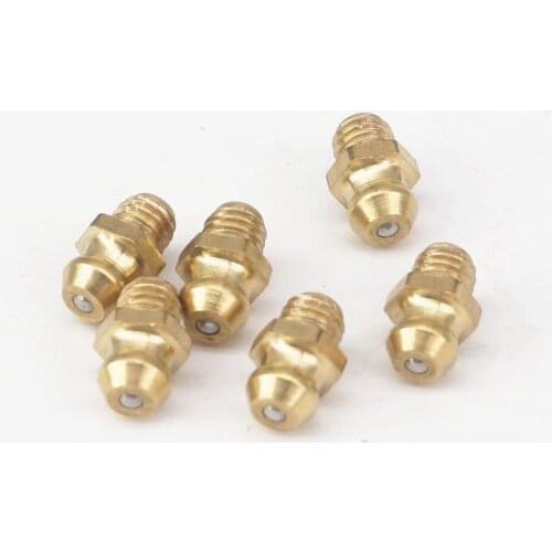 20PCS/lot M6 x 0.75mm Metric Male Thread Brass Grease Zerk Grease Nipple Fitting