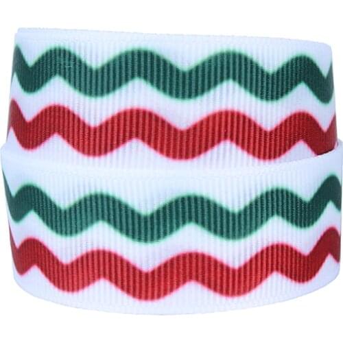 FLRA Ribbon (50yards/lot) Store decoration wave printed grosgrain ribbon