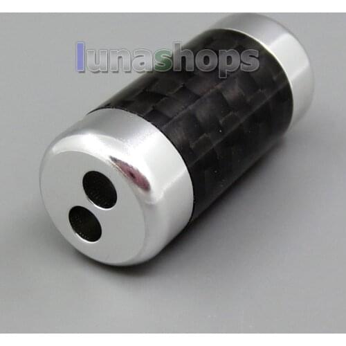 LN005421 Aluminium Alloy + Carbon Super Light Headphone Earphone Cable Splitter Adapter Plug For DIY Custom