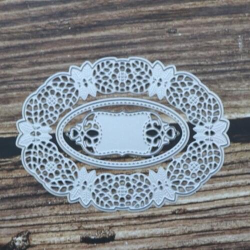 2021 New Arrivals 3pcs Oval Hollow Frame Metal Cutting Dies Scrapbooking For Paper Making Embossing Frame Card