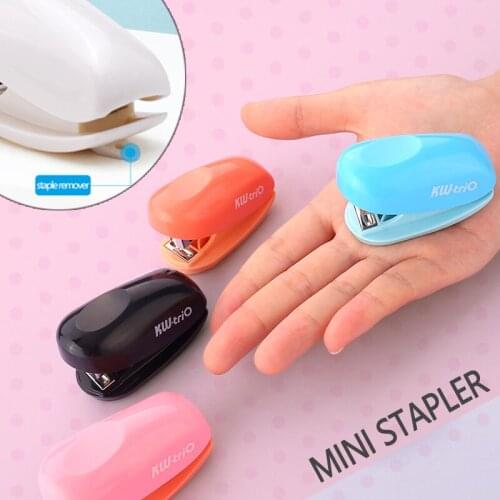 Pure Color Portable Stapler Mini Binding Stapler Stationery Binding Tool Cute Stationery Gifts School Stationery Office Supplies