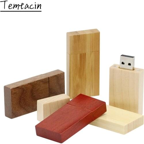 Rectangle Wooden USB Teacher Flash Drive Business Office Gift Pendrive 32GB 64GB 128GB 16 8 256 GB 4GB Pen drive Memory Stick