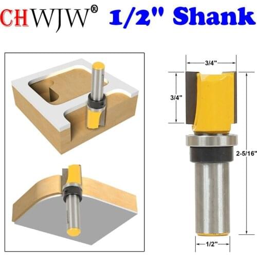 1pc Pattern Trim Template Trim Router Bit - 3/4" X 3/4" - 1/2" Shank Woodworking cutter Tenon Cutter for Woodworking Tools