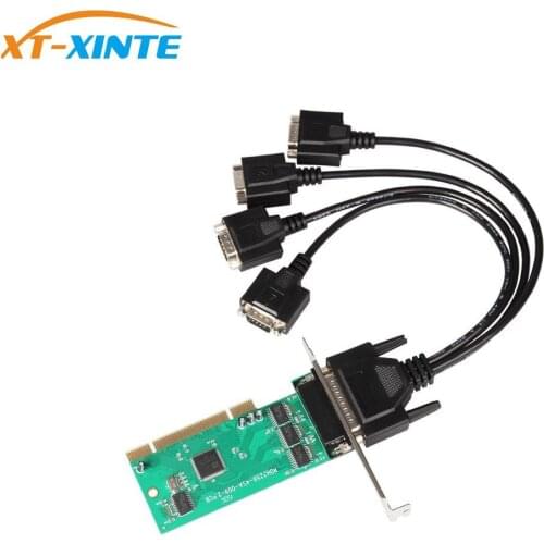 XT-XINTE PCI to 4 RS232 Serial Port I/O Controler Card Multi RS232 DB9 COM Port Adapter with Chipset IOC845/Low Profile Bracket