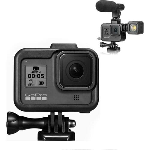 Aluminum Alloy Standard Border Frame Housing Case Mount for GoPro Hero 8 Black Protective Go Pro 8 Accessories Surfing