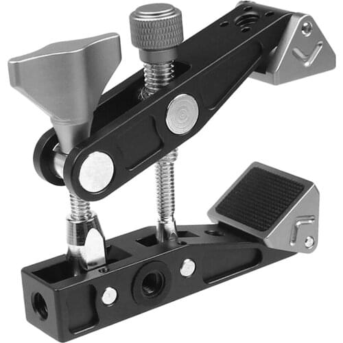 Camcorder Clamp Mount Desktop 1/4" Screw Ball Head Adapter for Cameras Vlog LCD Device Travel Filming Interview Shooting