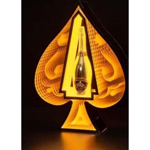 MIRROR ACE OF SPADE CHAMPAGNE BOTTLE HOLDER