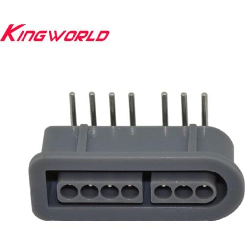 10pcs High quality 90 degree female 7 Pin connector part Socket Slot for Nintendo for SNES Game Console controller