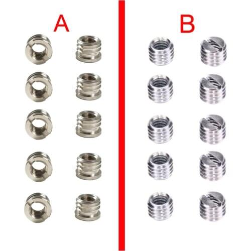 10pcs 1/4" to 3/8" Convert Screw Adapter for Tripod