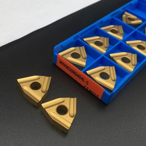 10PCS WNMG080404 L S FT4025 Carbide Inserts Lathe Cutter Machining Steel Parts External Turning Tool Carbide Insert Turning Tool