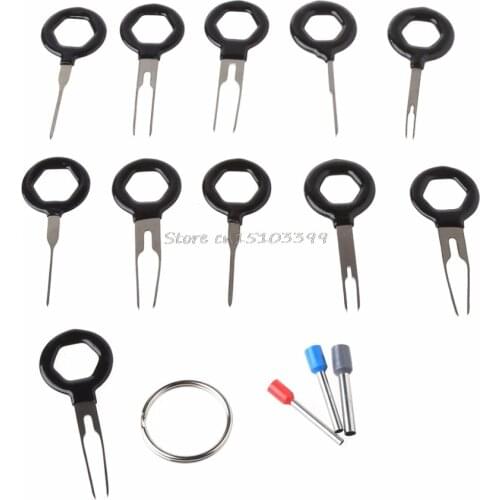 11Pcs Auto Car Plug Circuit Board Wire Harness Terminal Extraction Pick Connector Crimp Pin Back Needle Remove Tool Set G25