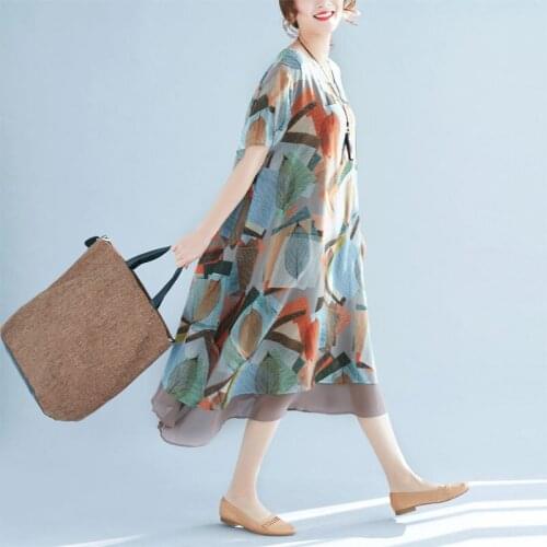 2021 New Arrival Summer Floral Short Sleeve Dress Chiffon Print Midi Dresses Elegant Women Bodycon Party Vestidos Femme X20