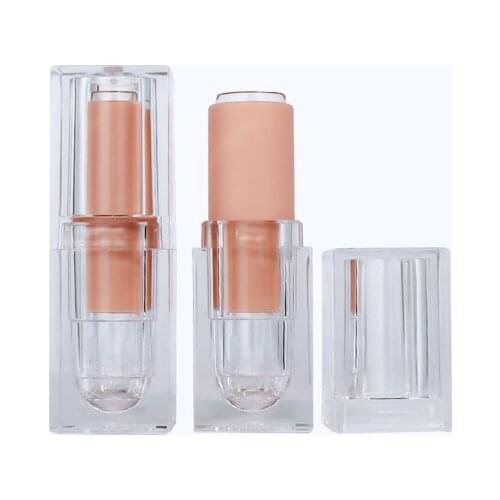 30pcs INS crystal full transparent/ matte nude pink square lipstick tube packaging material lip balm tube lipgloss empty tube
