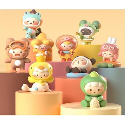 8cm Original Mini World Holiday Series Blind Box Toys Doll 9 Style Random one Cute Anime Figure Gift