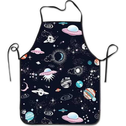 Space Galaxy Constellation Apron Theme Cooking Chef Women Men Adult Girl Kid Weavers Baking Painting BBQ Grilling Kitchen