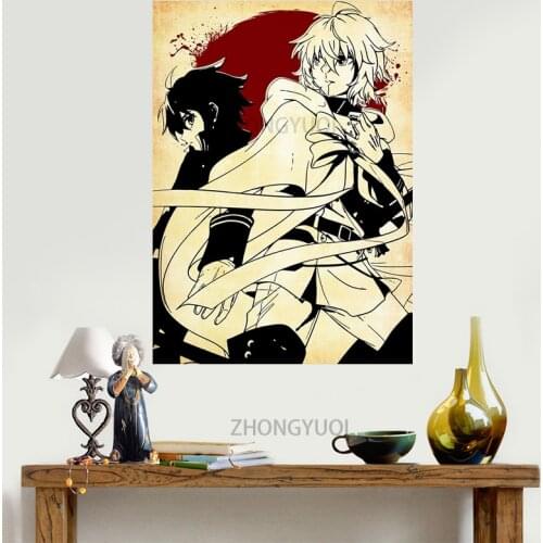 Seraph of the end anime figure poster home living bedroom decoration wall art print high definition quality canvas picture