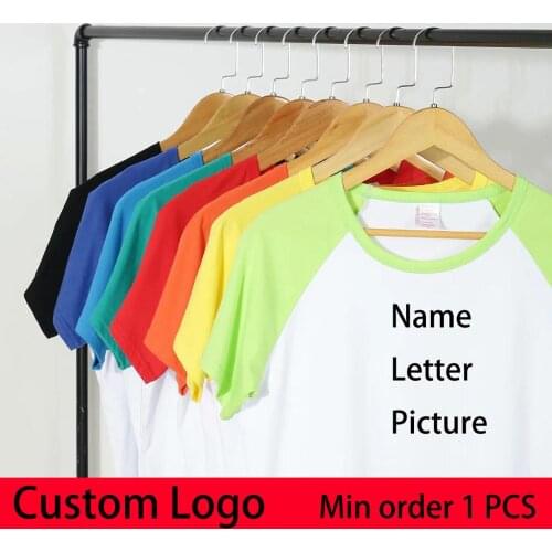 Custom Print T-shirt For Men and Women DIY Your Own Design Logo/Photo/Letter Company Team Printing Apparel Advertising T shirt