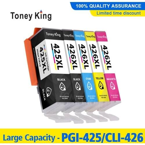 Toney King For Canon MG5240 MG5140 MG5340 IP4840 IP4940 MX884 IX6540 MX894 MX714 Printer PGI-425 CLI-426 Ink Cartridge With Chip