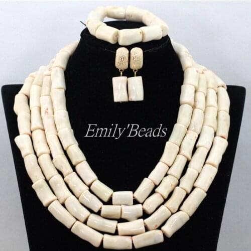 2016 Latest African Wedding Coral Beads Jewelry Set 4 Rows Nigerian Costume Indian Bride Gift Jewelry Set Free Shipping CJ567