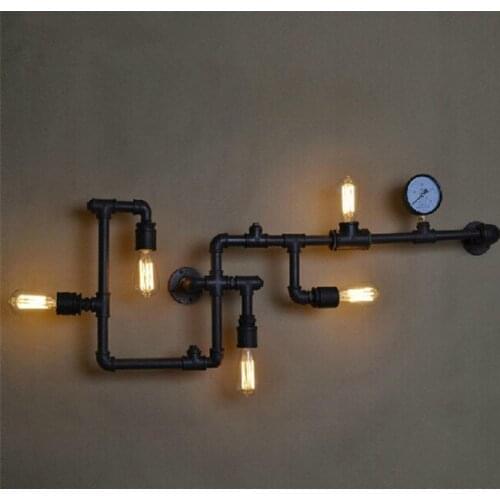 Hot-selling pressure gauge water pipe wall lamp American country bar nostalgic decoration Cafe Series wall lamp