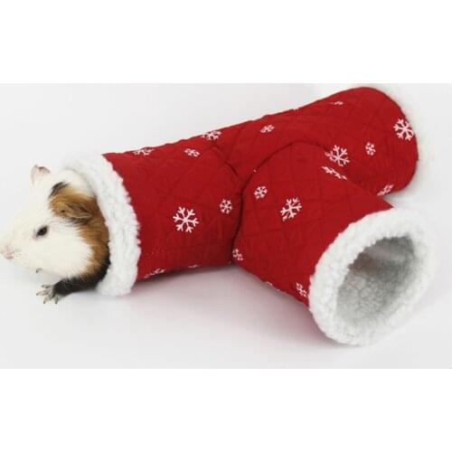 Small Guinea Pig Hamster Toy Tubes Tunnels Warm Hamster Cage House Nest Parrot Bird Cage Hedgehog Chinchilla Bed Pet supplies