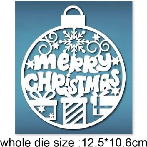 Metal cutting dies chrsitmas ball cut die mold decoration Scrapbook paper craft knife mould blade punch stencils dies