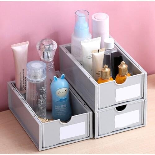 Multifunctional Practical Convenient Creative Storage Box Drawer Stable PP Cosmetic Organizing Tool for Bedroom